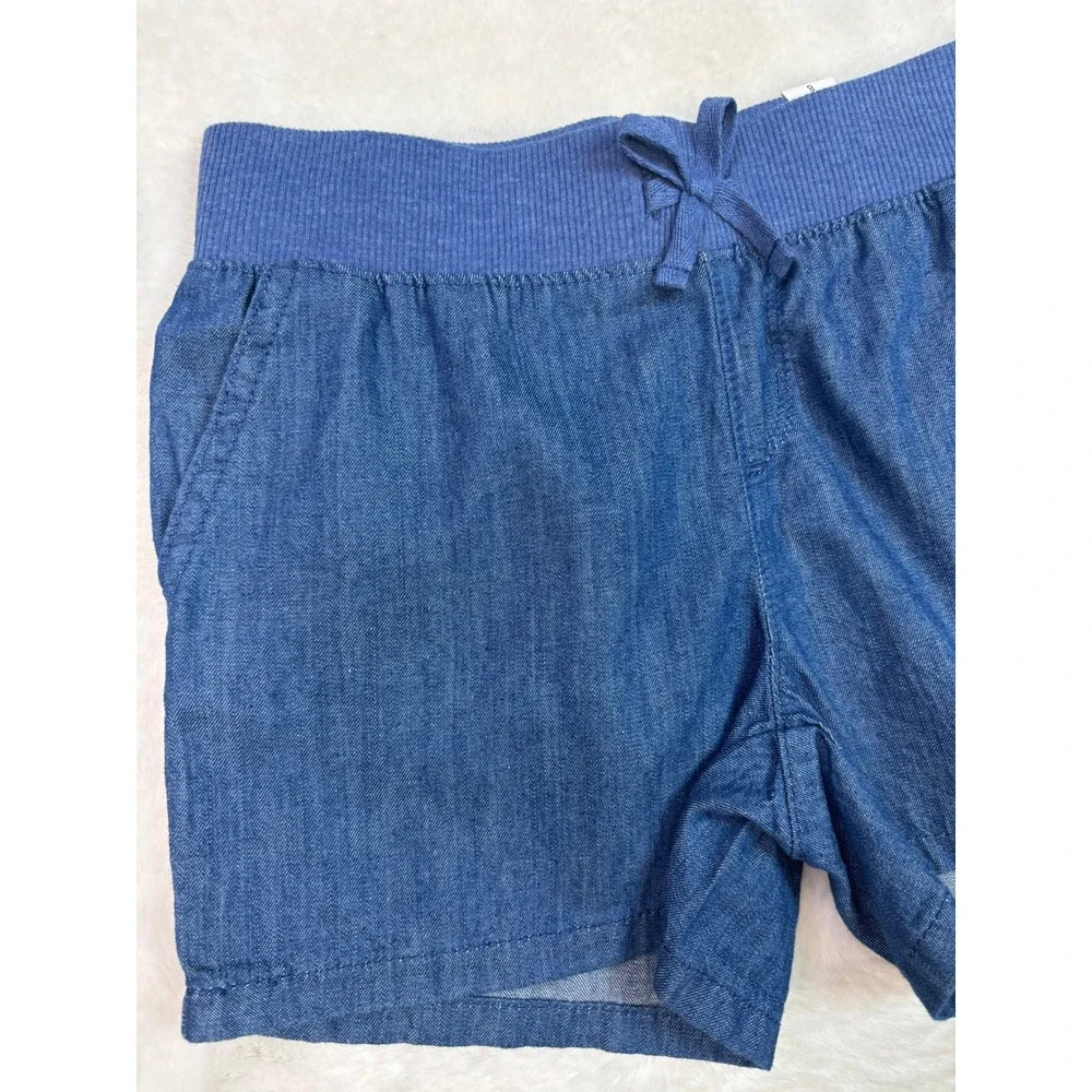 The Children's Place Shorts 8 Blue Chambray Denim Elastic Waist Girls Kids